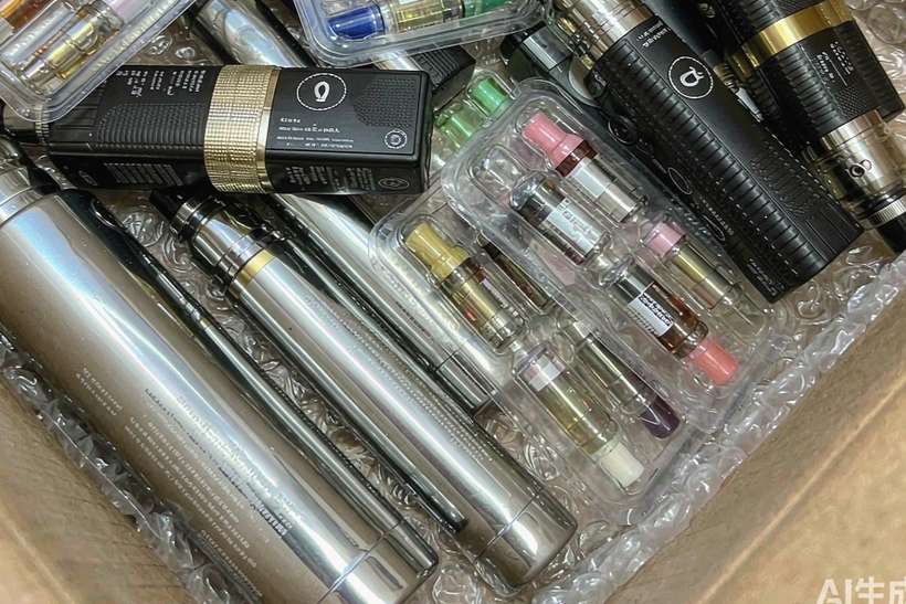 Restocking Elektronna Ya Sisgareta products in Madrid — small parcel
